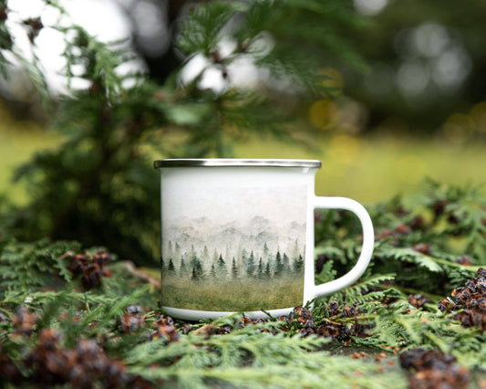 Misty Woods Enamel Mug