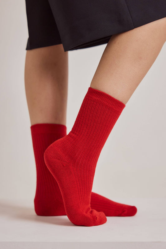 The Everyday Socks - 100% Bamboo - Red