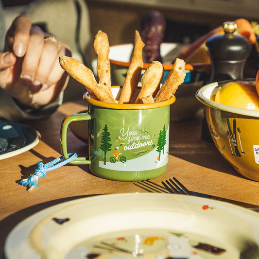 Outdoor Adventure Design Enamel Mug