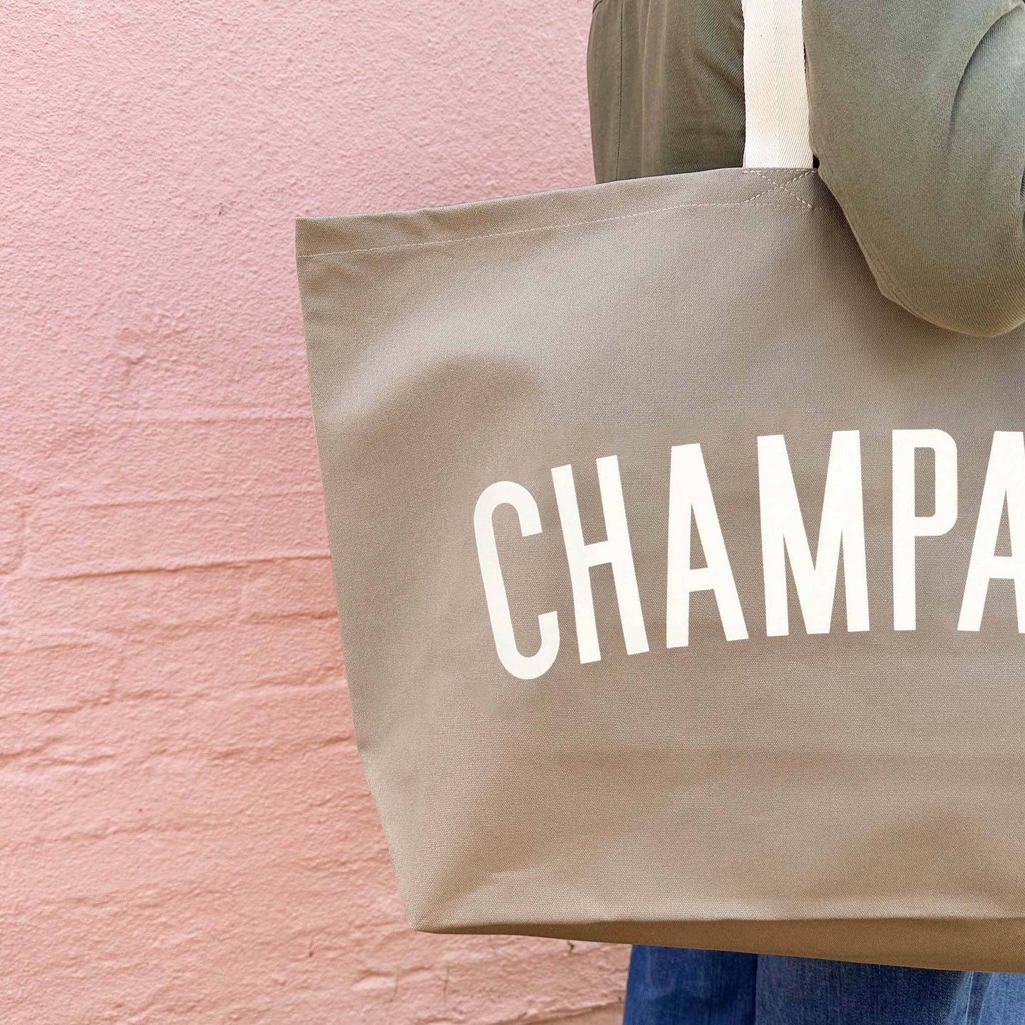 Champagne REALLY Big Bag - Stone