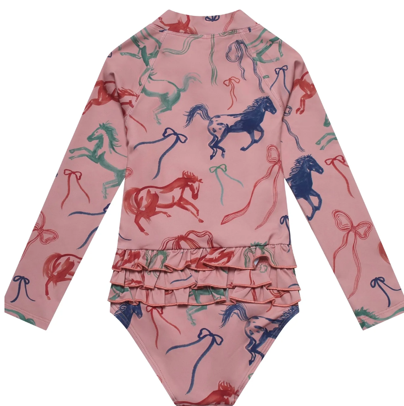 TÖASTIE UV Protector Swimsuit - Horses and Ribbons