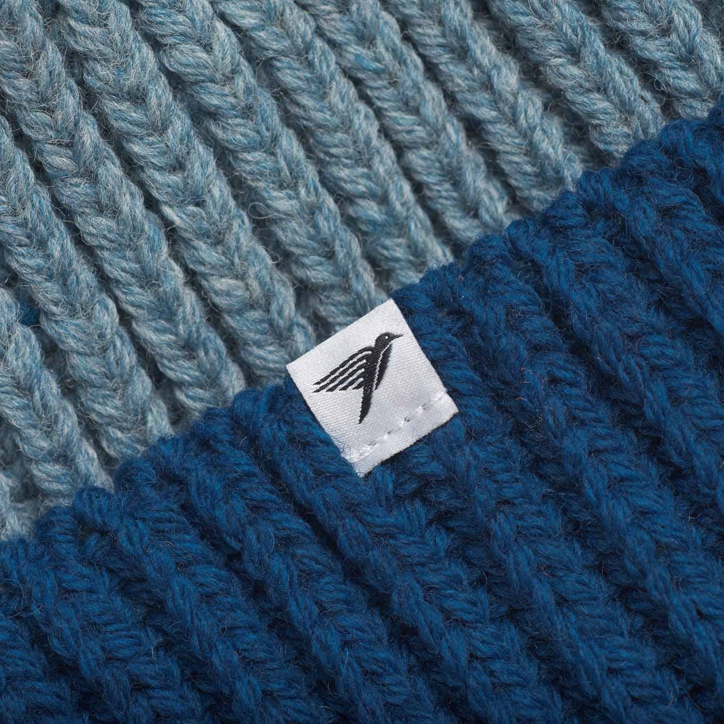 Snowdon Merino Wool Bobble Hat - Blue