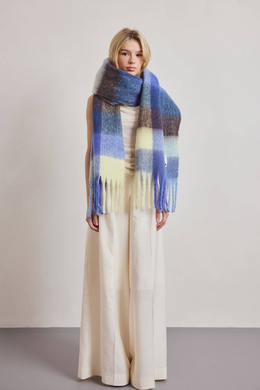 The Reykjavik Scarf - 100% Recycled - Blue Yellow
