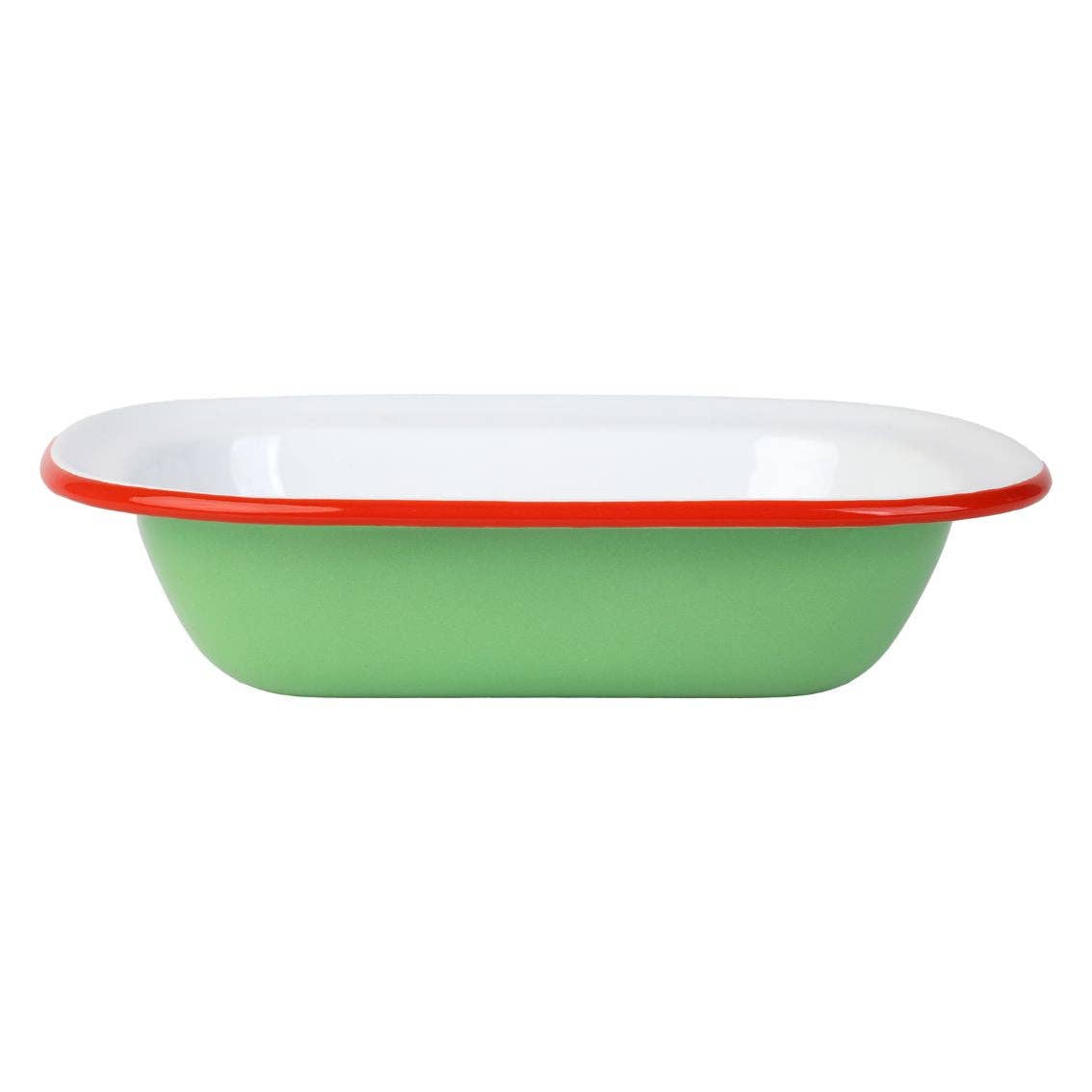 Tomato Green Enamel Dish - 20cm