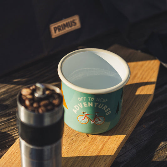 Bike Adventure Enamel Mug
