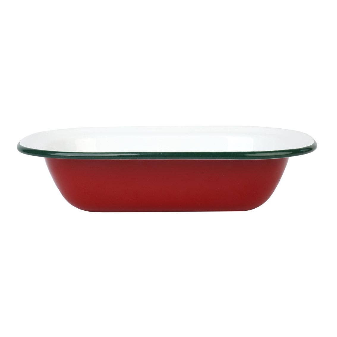 Red Enamel 'Delicious' Dish - 20cm