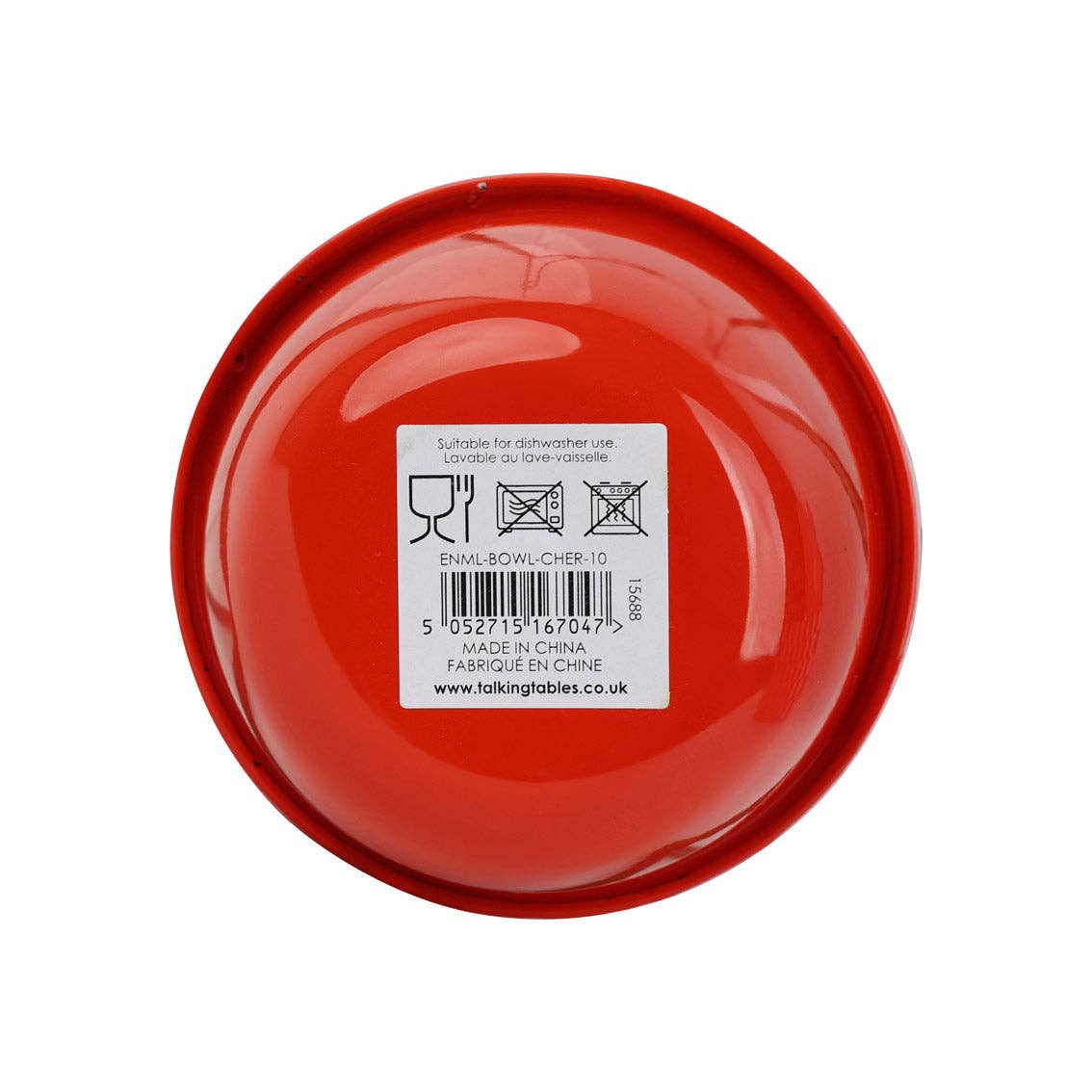 Cherry Red Enamel Bowl - 10cm