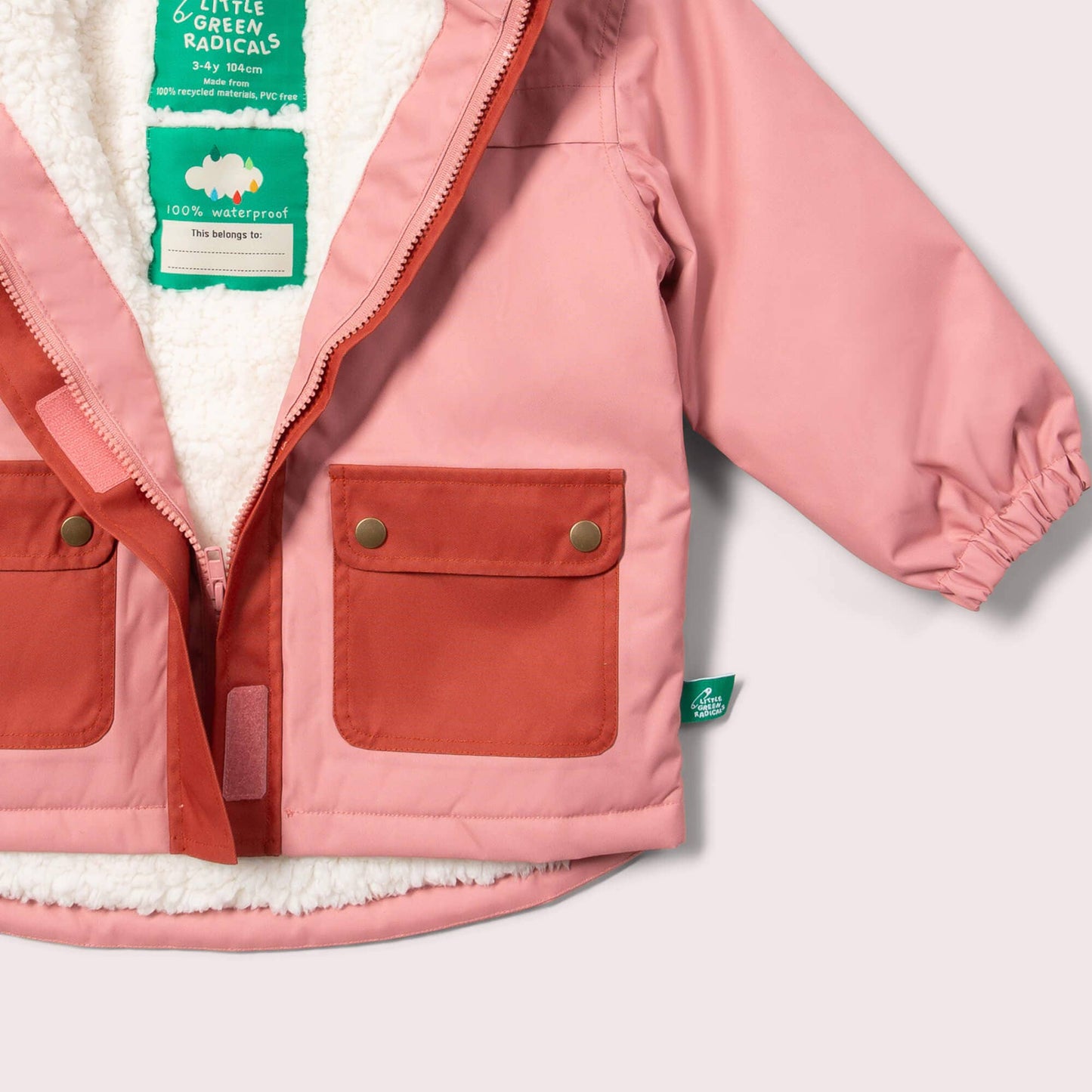 Coral Recycled Waterproof Coat