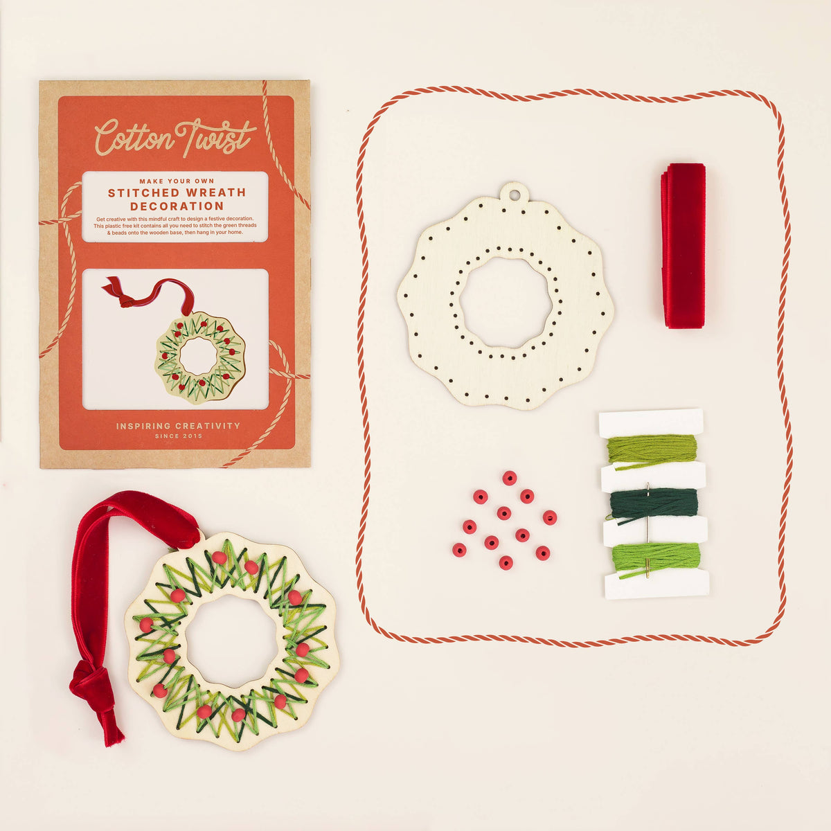Make Your Own Stitched Wreath Decoration