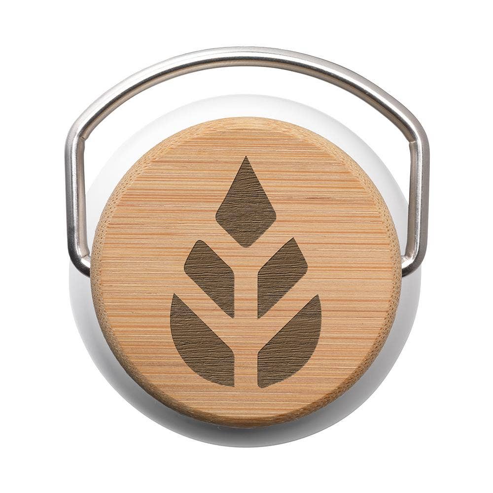 Bamboo & Stainless Steel Insulated Bottle - Blue