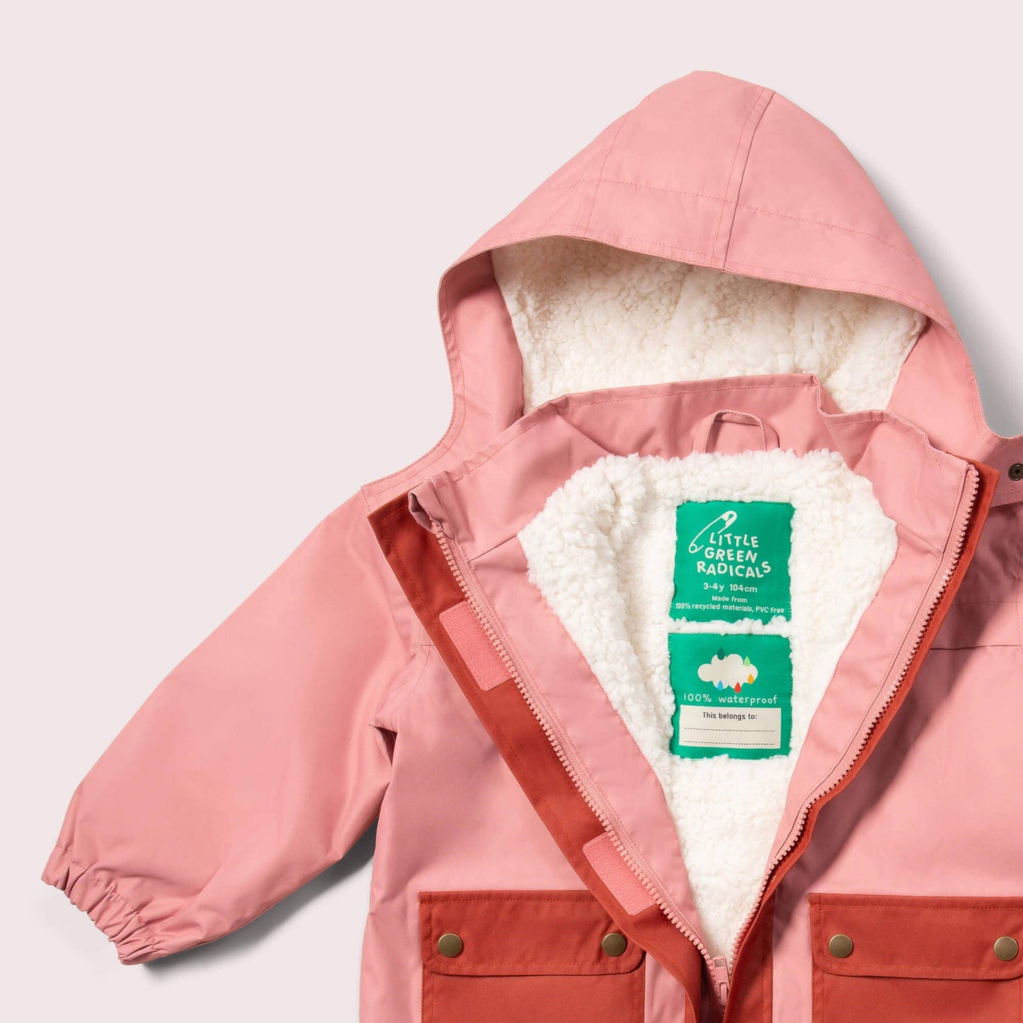 Coral Recycled Waterproof Coat
