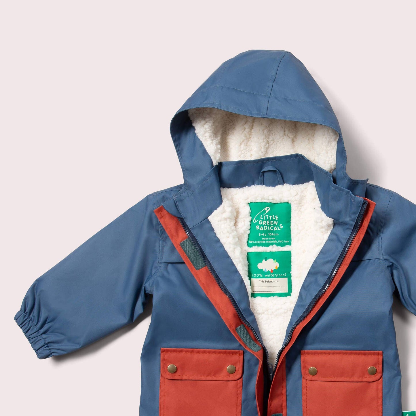 Moonlight Blue Recycled Waterproof Coat