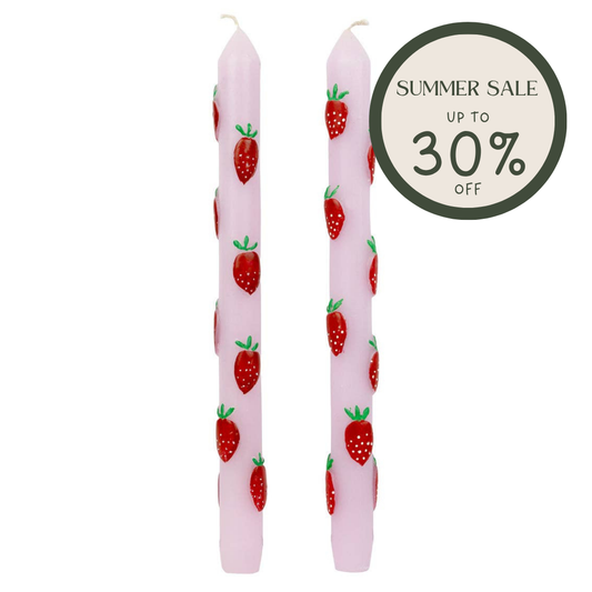 Strawberry Lilac Dinner Candles