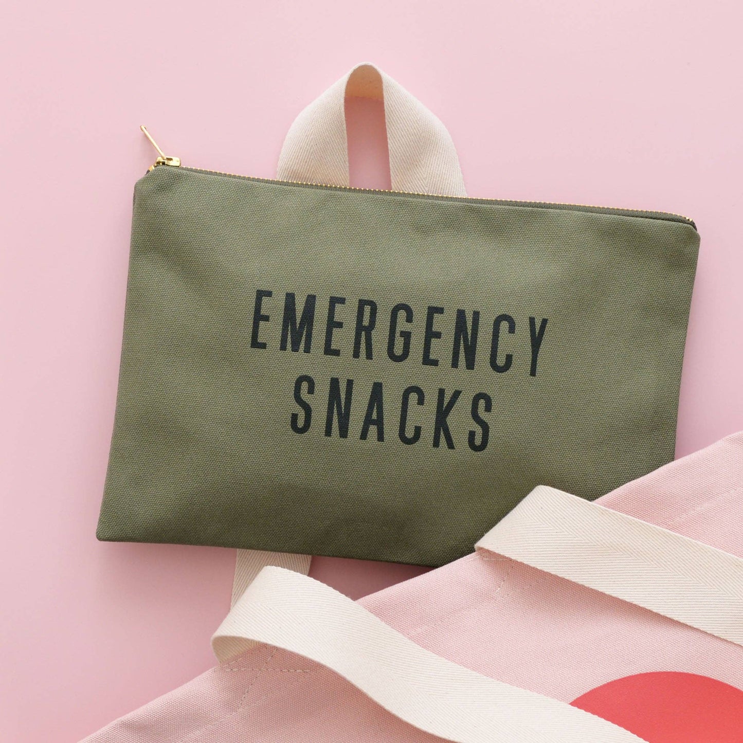 Emergency Snacks- Olive Green Pouch