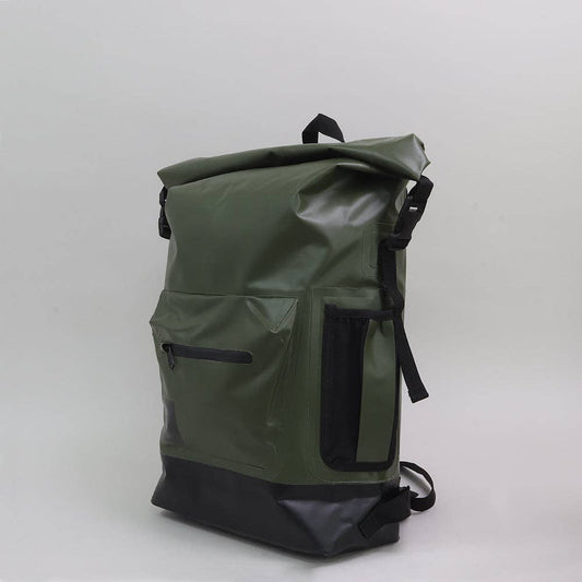 Dry Bag Roll Top Rucksack in Forest Green