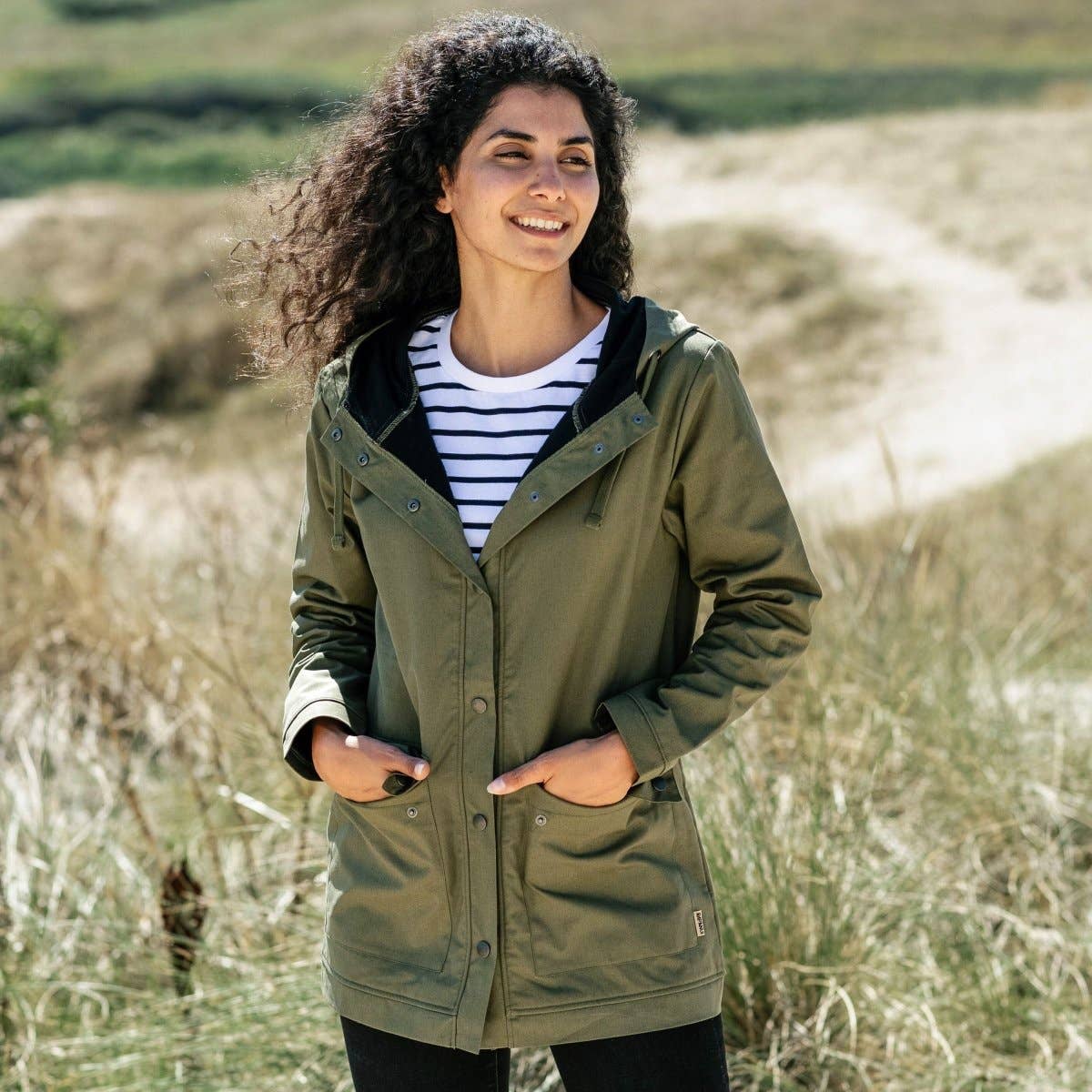Women’s Fleece Lined Jacket in Khaki
