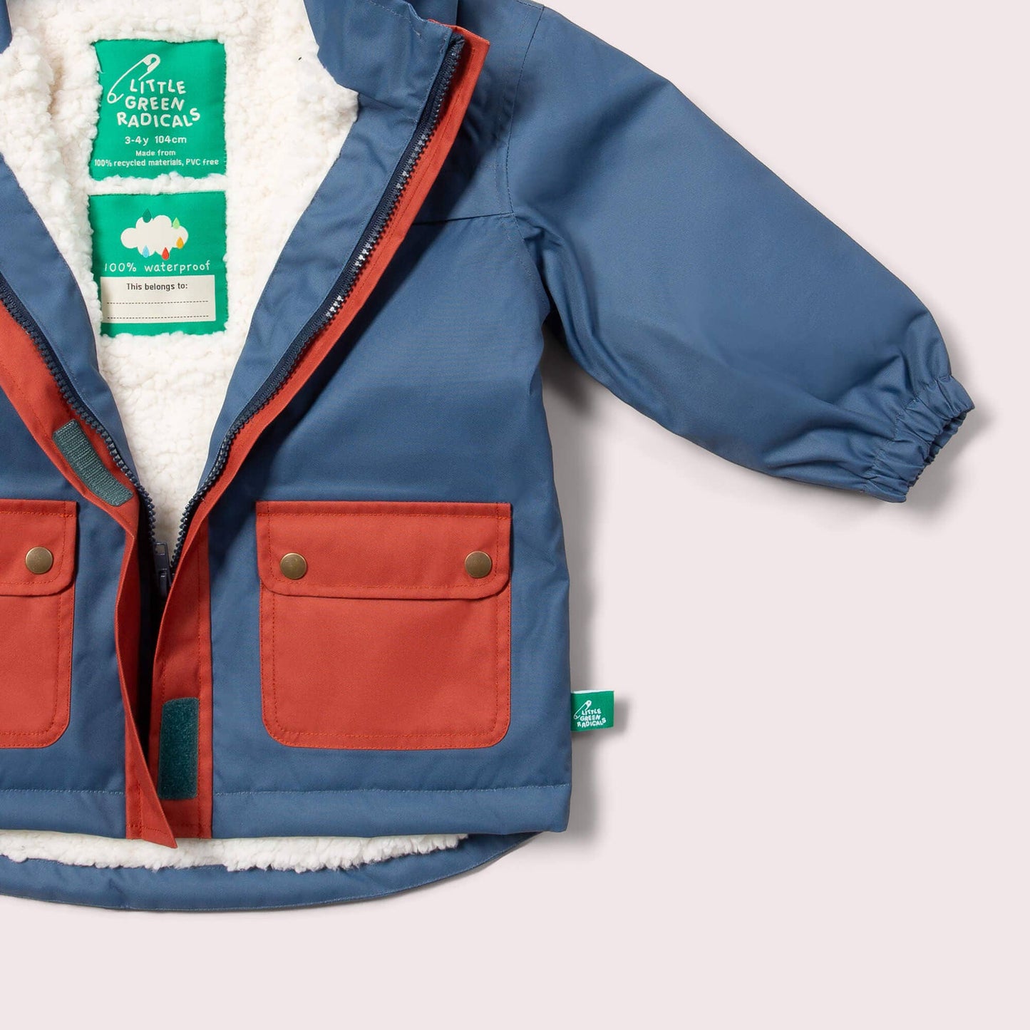 Moonlight Blue Recycled Waterproof Coat