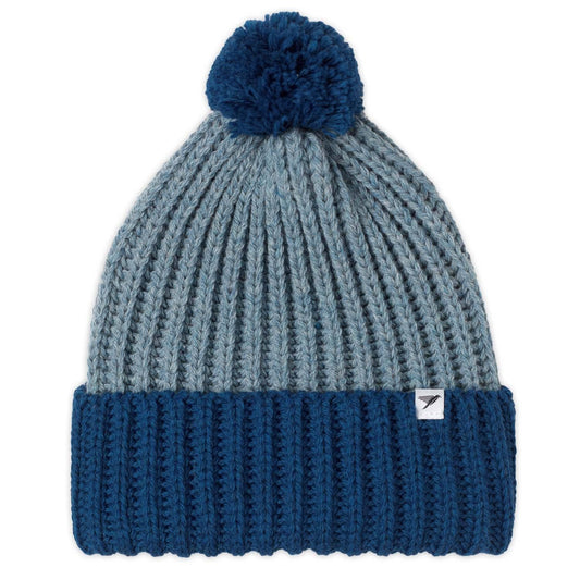 Snowdon Merino Wool Bobble Hat - Blue