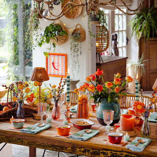 Red Enamel 'Delicious' Dish - 20cm