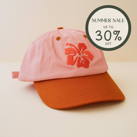 Hibiscus Embroidered Cap