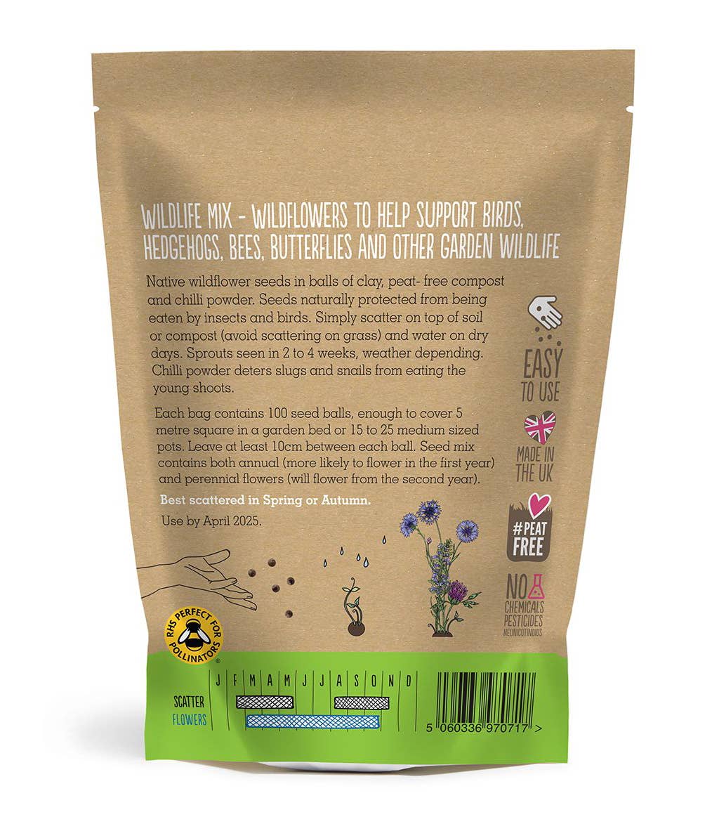 Seedball Wildflower Grab Bag - Wildlife Mix