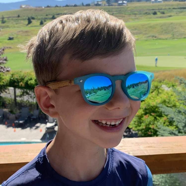 Kids Cat Eye Sunglasses: Blue Mirror (3-9yrs)