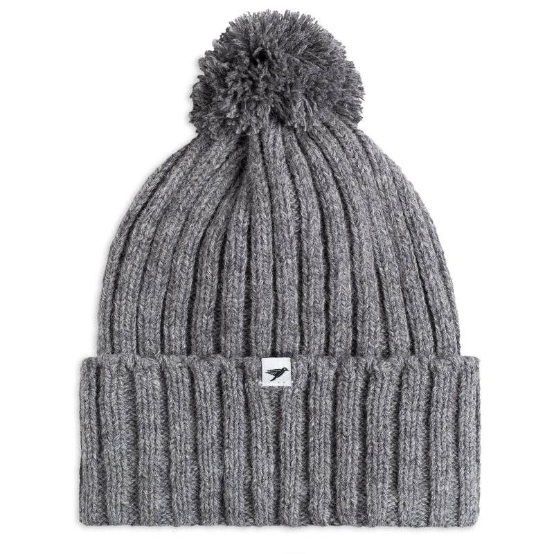 Trail Wool Bobble Hat - Grey