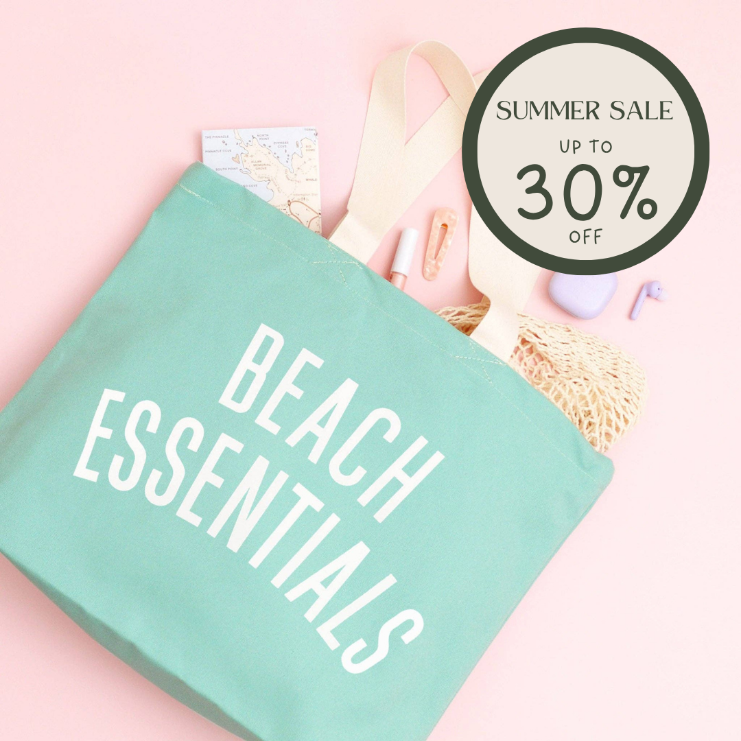 Beach Essentials - Sea Glass Canvas Tote Bag