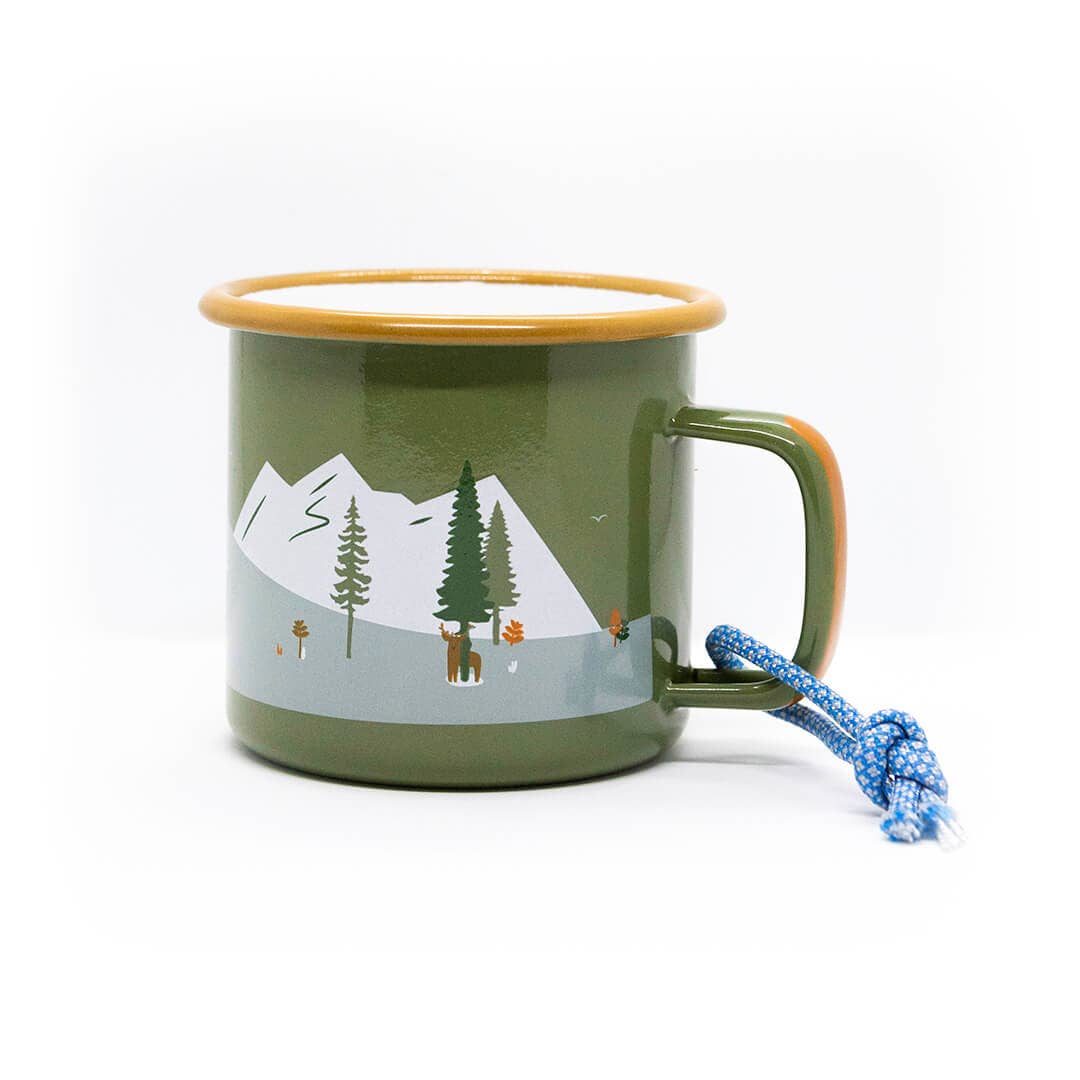 Outdoor Adventure Design Enamel Mug