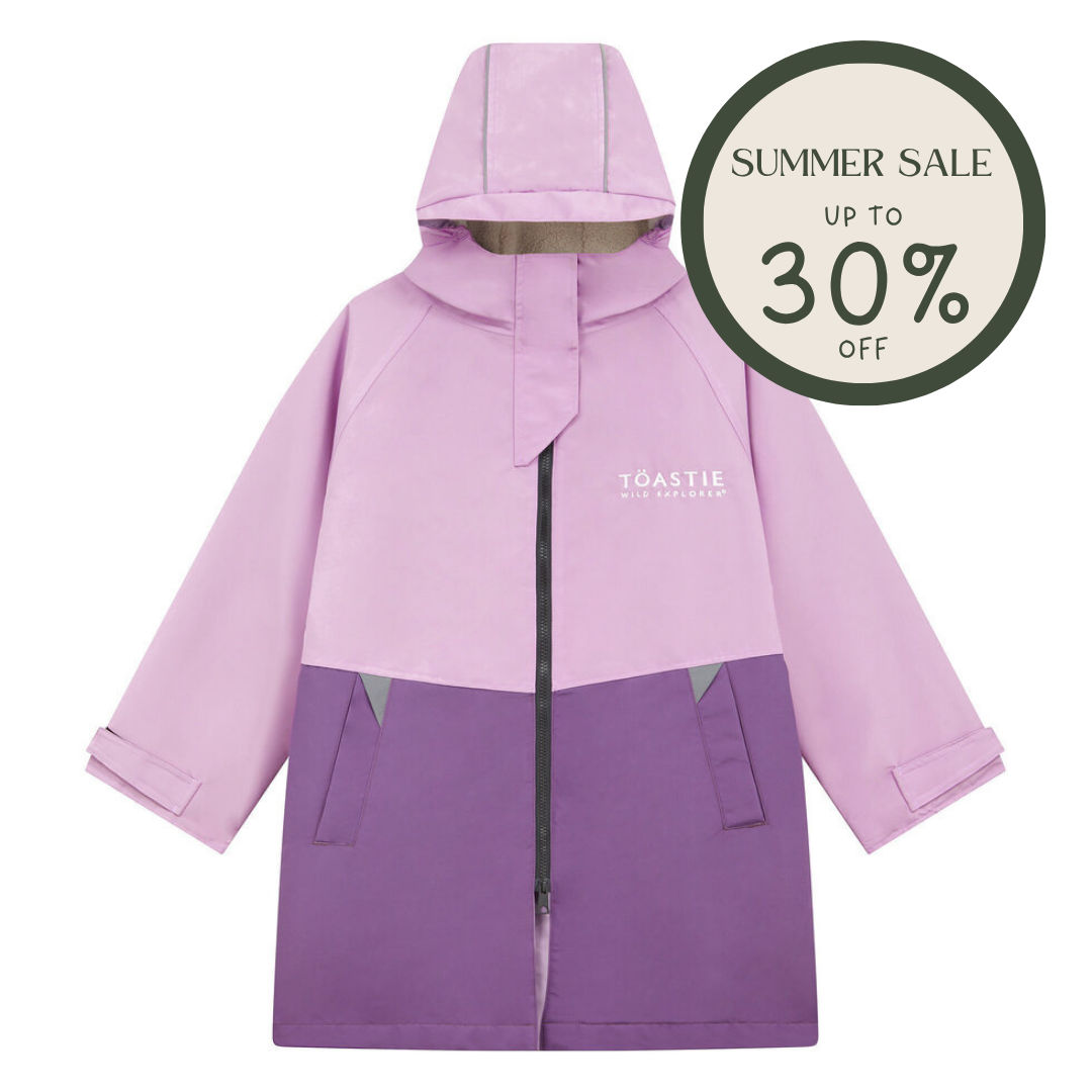 TÖASTIE Kids Waterproof Changing Robe - Lilac