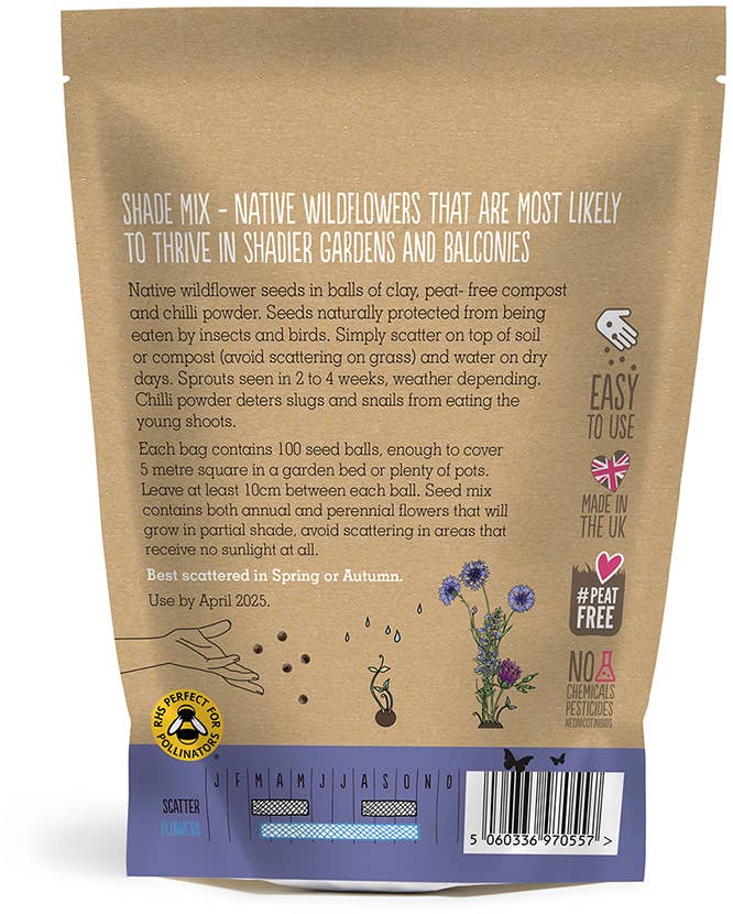 Seedball Wildflower Grab Bag - Shade Mix