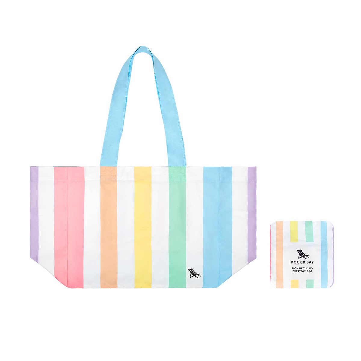 Foldaway Tote Bag - Unicorn Waves
