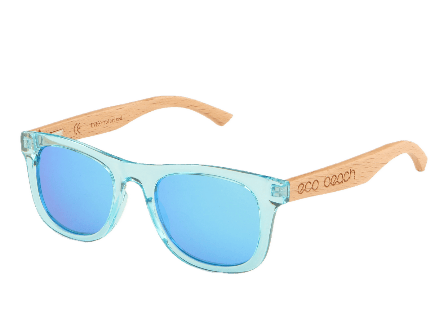 Kid's Beech Wood Sunglasses: Blue Mirror (3-9yrs)