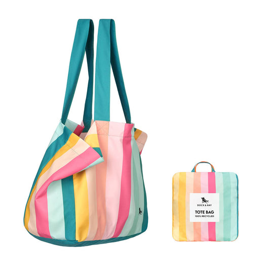 Foldaway Tote Bag - Coastal Candy