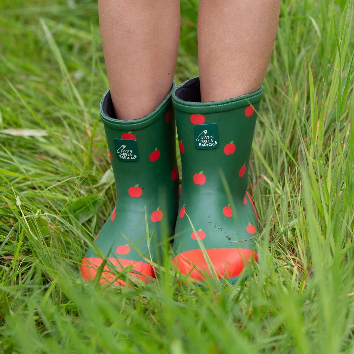 Red Apples Lined Classic Wellington Boots