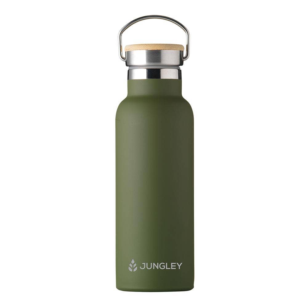 Bamboo & Stainless Steel Insulated Bottle - Green