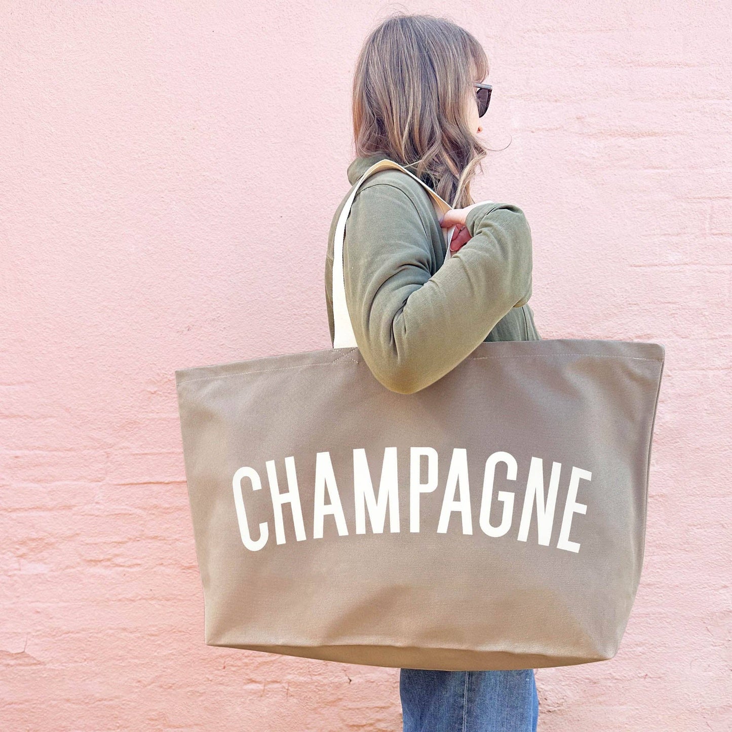 Champagne REALLY Big Bag - Stone