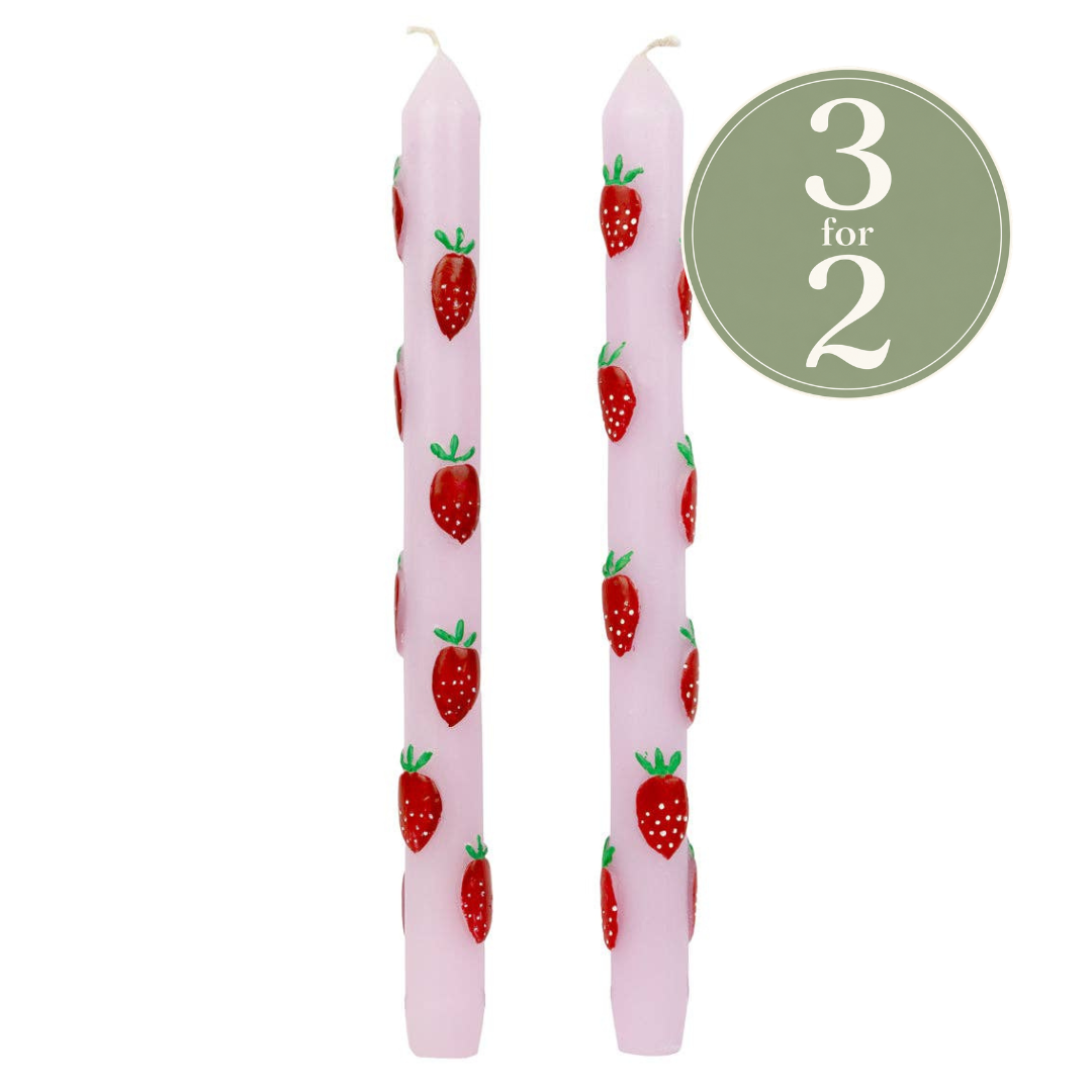 Strawberry Lilac Dinner Candles