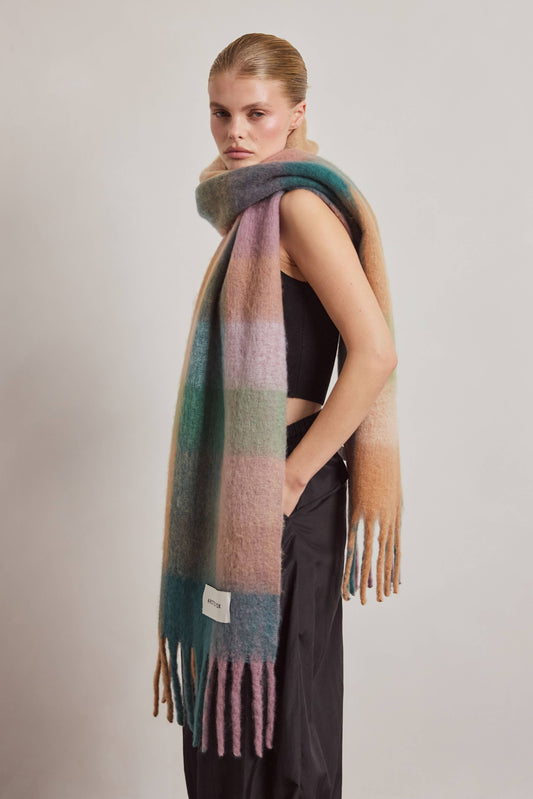 The Reykjavik Scarf - 100% Recycled - Lilac Check