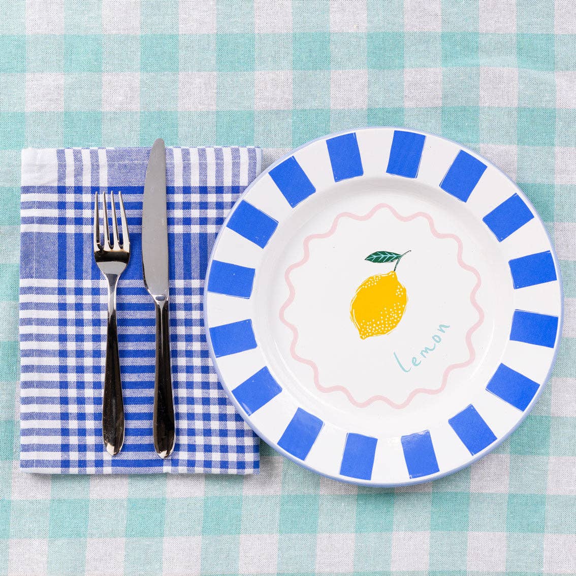 Lemon Enamel Plate - 25cm