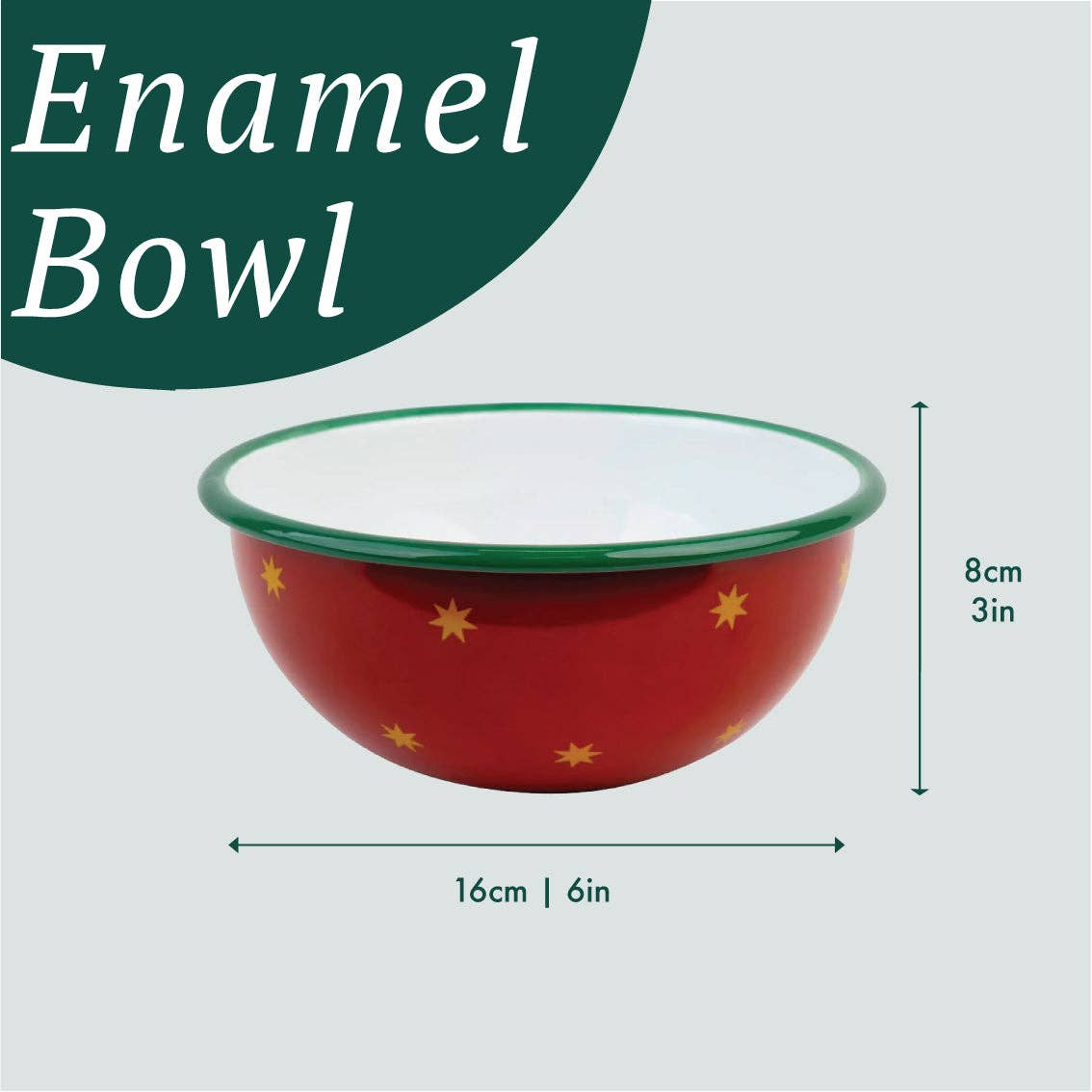 Nutcracker Red Enamel Christmas Bowl - 16cm