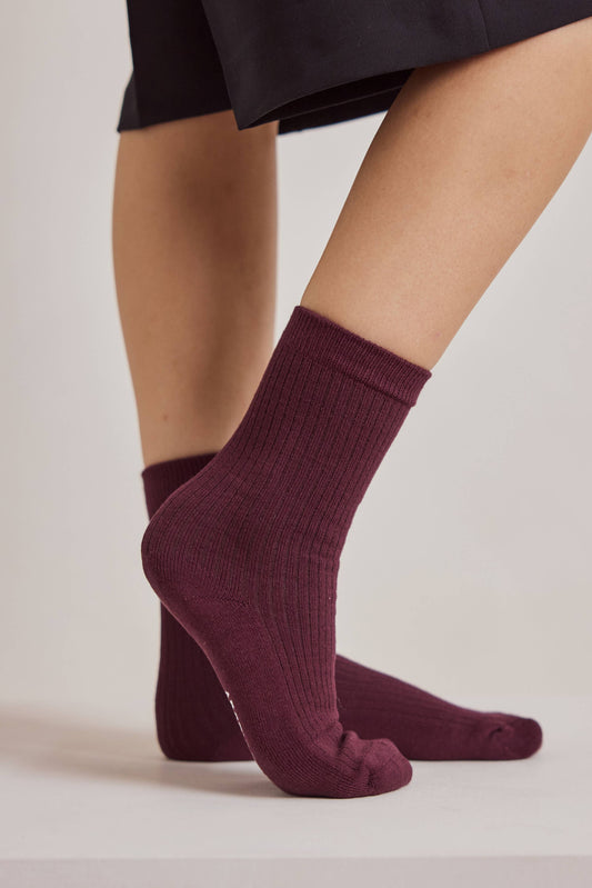 The Everyday Socks - 100% Bamboo - Plum