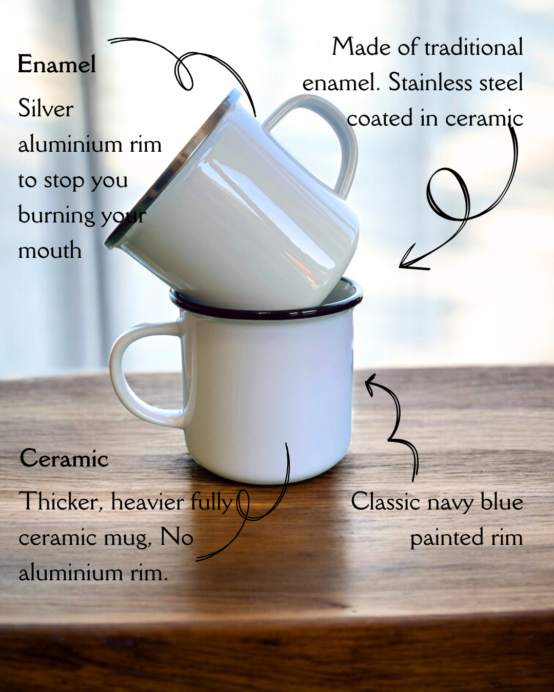 Santa & Snowman - Christmas Enamel Mug
