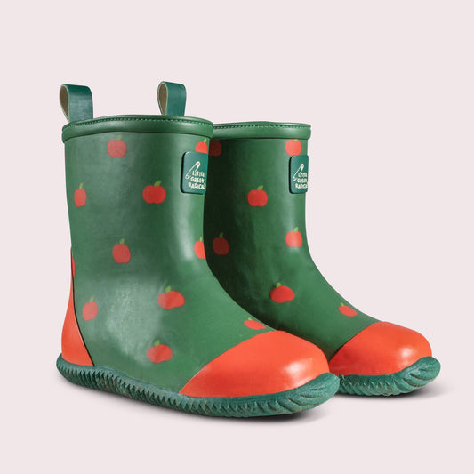 Red Apples Lined Classic Wellington Boots