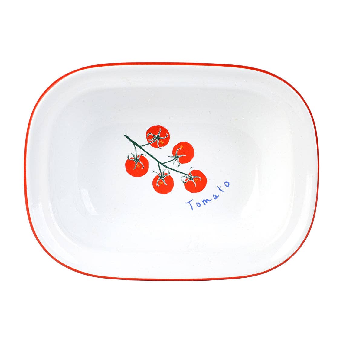 Tomato Green Enamel Dish - 20cm