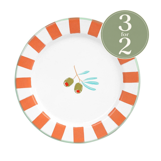 Olive Enamel Plate - 20cm