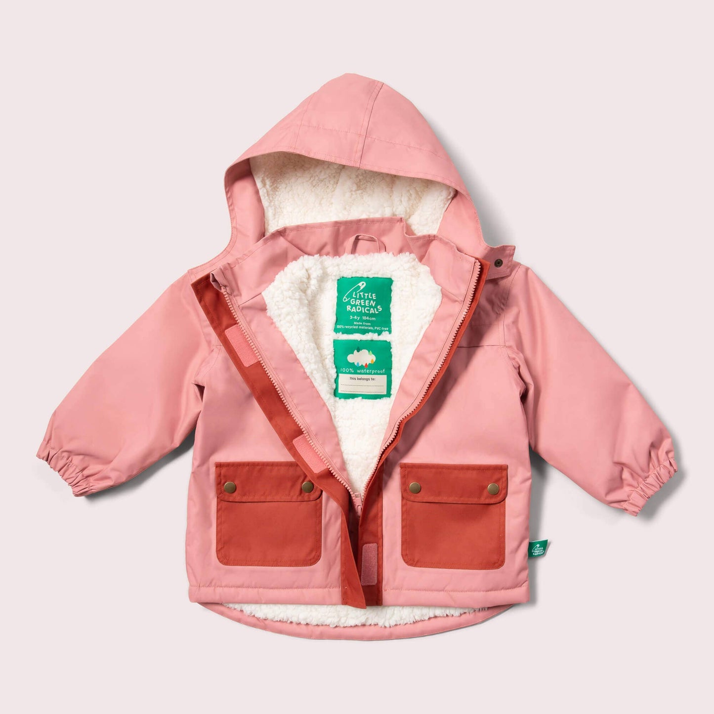 Coral Recycled Waterproof Coat