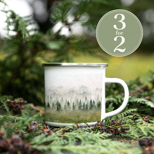 Misty Woods Enamel Mug