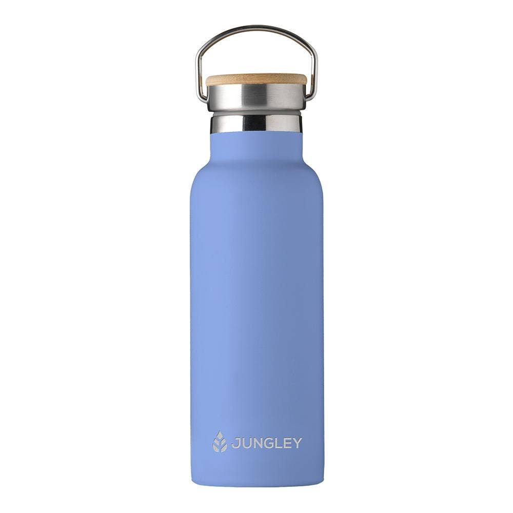 Bamboo & Stainless Steel Insulated Bottle - Blue