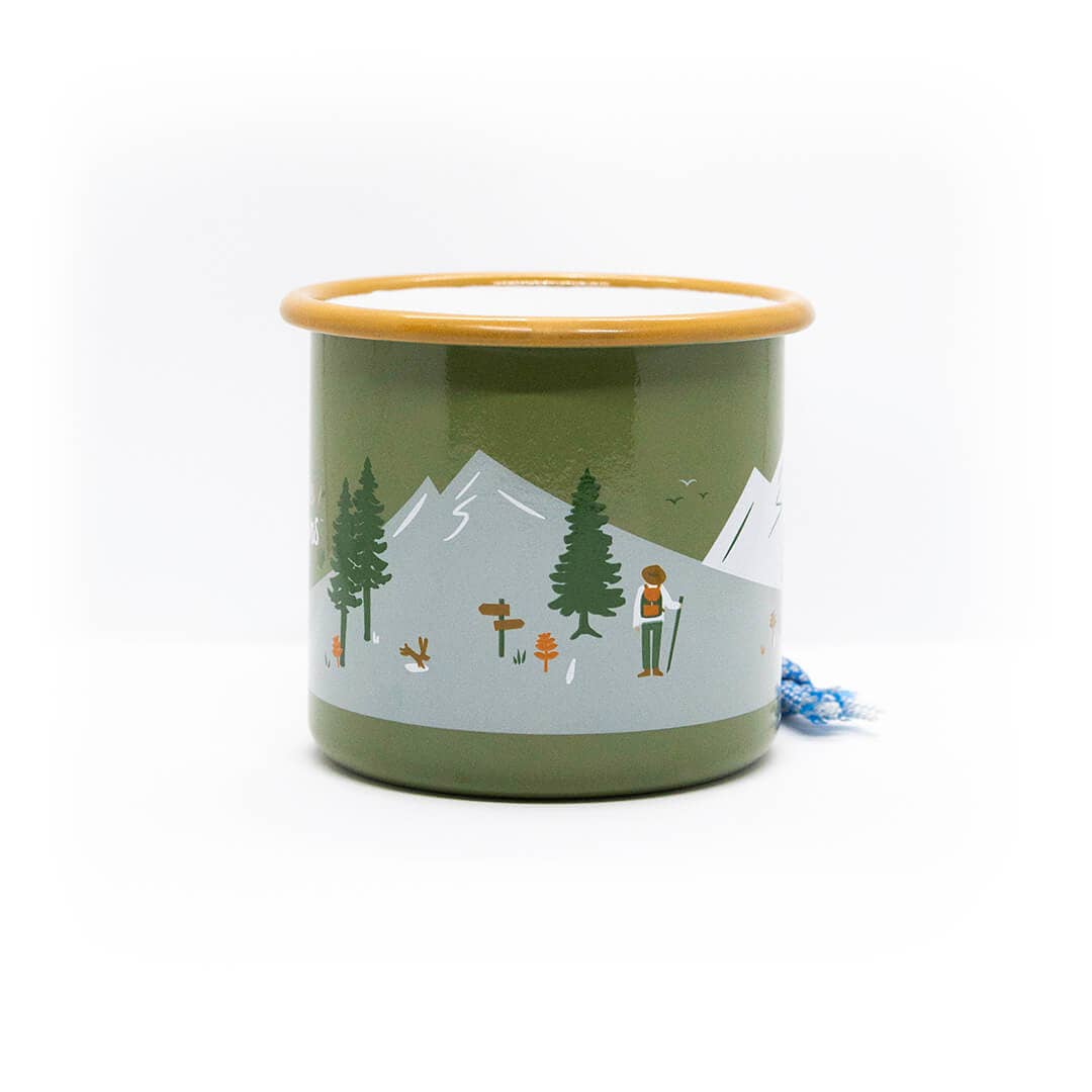 Outdoor Adventure Design Enamel Mug
